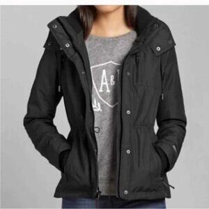 Abercrombie + Fitch All‎ Season Weather Fall Warrior Hooded Jacket Black Large